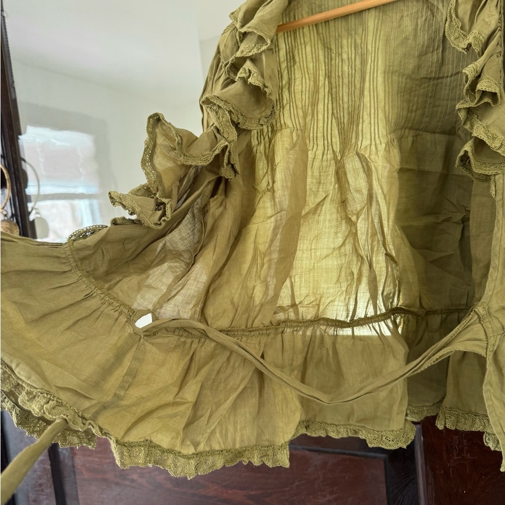 Doen Chartreuse Ruffle Blouse - Picture 4 of 11